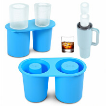 Ice Cube Tray Compatible with Stanley Cup - Silicone Cylinder Ice Mold with Lid and Bin Compatible Freezer, Ice Drink, Juice, Whiskey, Summer Gifts_S