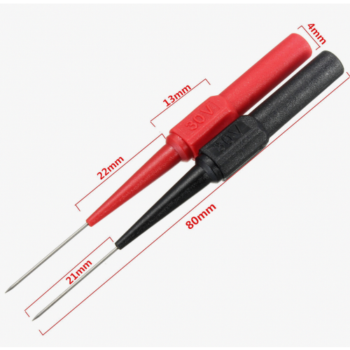 Insulation Piercing Needle Non-destructive Multimeter Test Probes Red/Black_Surprise Gift 1
