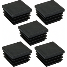 Lot de 30 bouchons carrés pour tubes de 30 x 30 mm, bouchons en plastique pour tuyaux, embouts comp