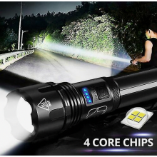 Oplaadbare LED tactische laser zaklamp 90000 zeer krachtige zelfverdedigingslamp LED zaklamp met zoomfunctie tactisch_verrassingscadeau