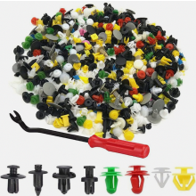 500 clips à rivets en plastique, fixations universelles pour automobile, outils de démontage inclus
