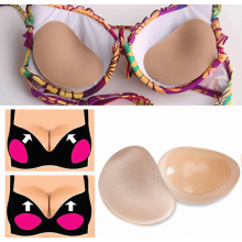 Silicone Adhesive Bra Pads Breast Inserts Breathable Push Up Sticky Bra Cups Compatible Swimsuits & Bikini (beige)_Surprise Gift