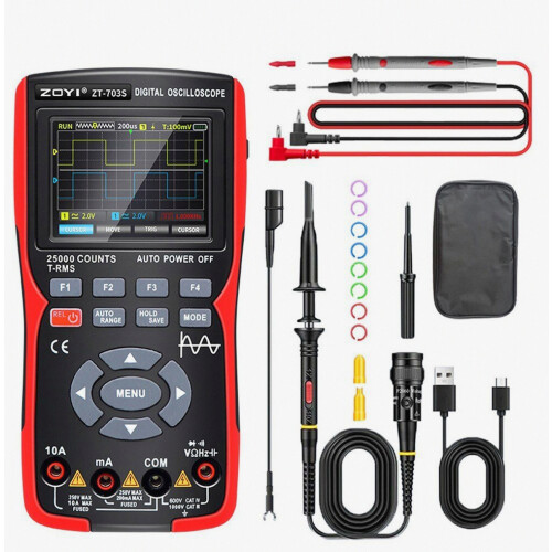 ZOYI 703S 3-σε-1 Διπλό Κανάλι 50MHZ Φορητός Παλμο