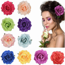 Flower Hairpin, Flower Brooch 10 Pieces Multicolor Rose Hair Barrette Accessories Compatible Women Girls Party Beach Wedding_Surprise Gift