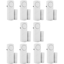 10 Sets Wireless Door Window Alarm Sensor, 90dB Magnetic Burglar Alarm with Adhesive Install, Practical Choice for Home and Daily Use