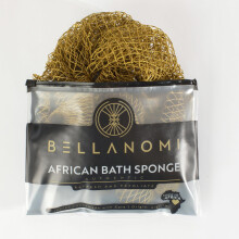 BELLANOMI African Net Sponge - Authentic Sapo Exfoliating Net, Ethically sourced from Nigeria, 45" Long Back Scrubber, Quick Dry Loofah Alternative fo
