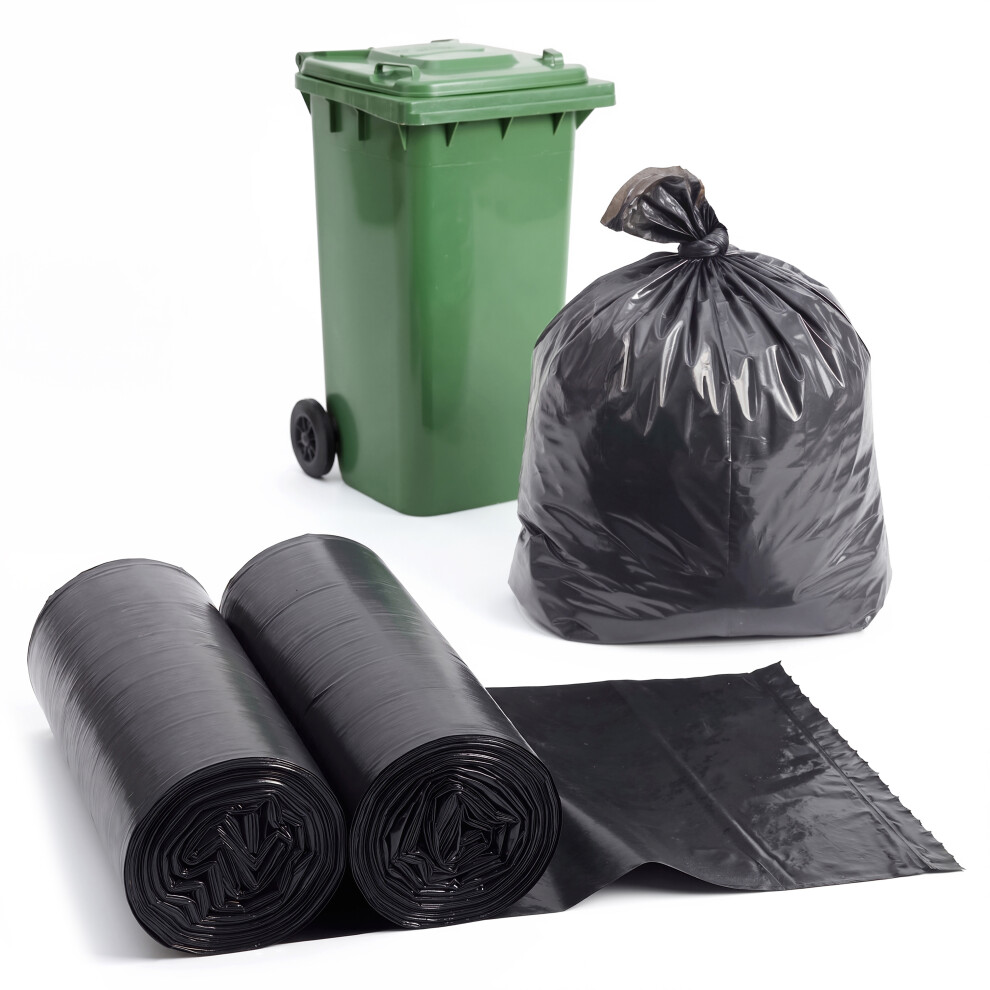 B&Q - 130 Litre Black Bin Bags Large Refuse Sacks Rubbish Bin Liners Sacks 20 Pack - Image 2