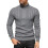 Herren Rollkragenpullover Strick Slim Fit Warm Elastisch Grau M — herrenmode winter, feinstrickpullover herren 1