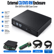 Laptop USB To SATA CD DVD Combo RW Rom External Drive Case Cover Caddy Enclosure