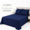 (Navy Blue, King) 100% Polycotton Flat Bed Sheets Percale Super Quality Comfortable & Soft Colourful Collection in All Sizes 1