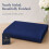 (Navy Blue, King) 100% Polycotton Flat Bed Sheets Percale Super Quality Comfortable & Soft Colourful Collection in All Sizes 7