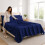 (Navy Blue, King) 100% Polycotton Flat Bed Sheets Percale Super Quality Comfortable & Soft Colourful Collection in All Sizes 5