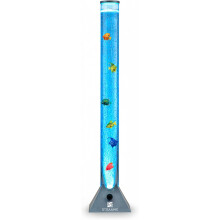 Straame 90cm LED Bubble Fish Lamp, Colour Changing Night Light, Silver Base