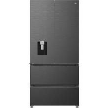 Beko HarvestFresh AeroFlow American Fridge Freezer - Black Steel - E Rated