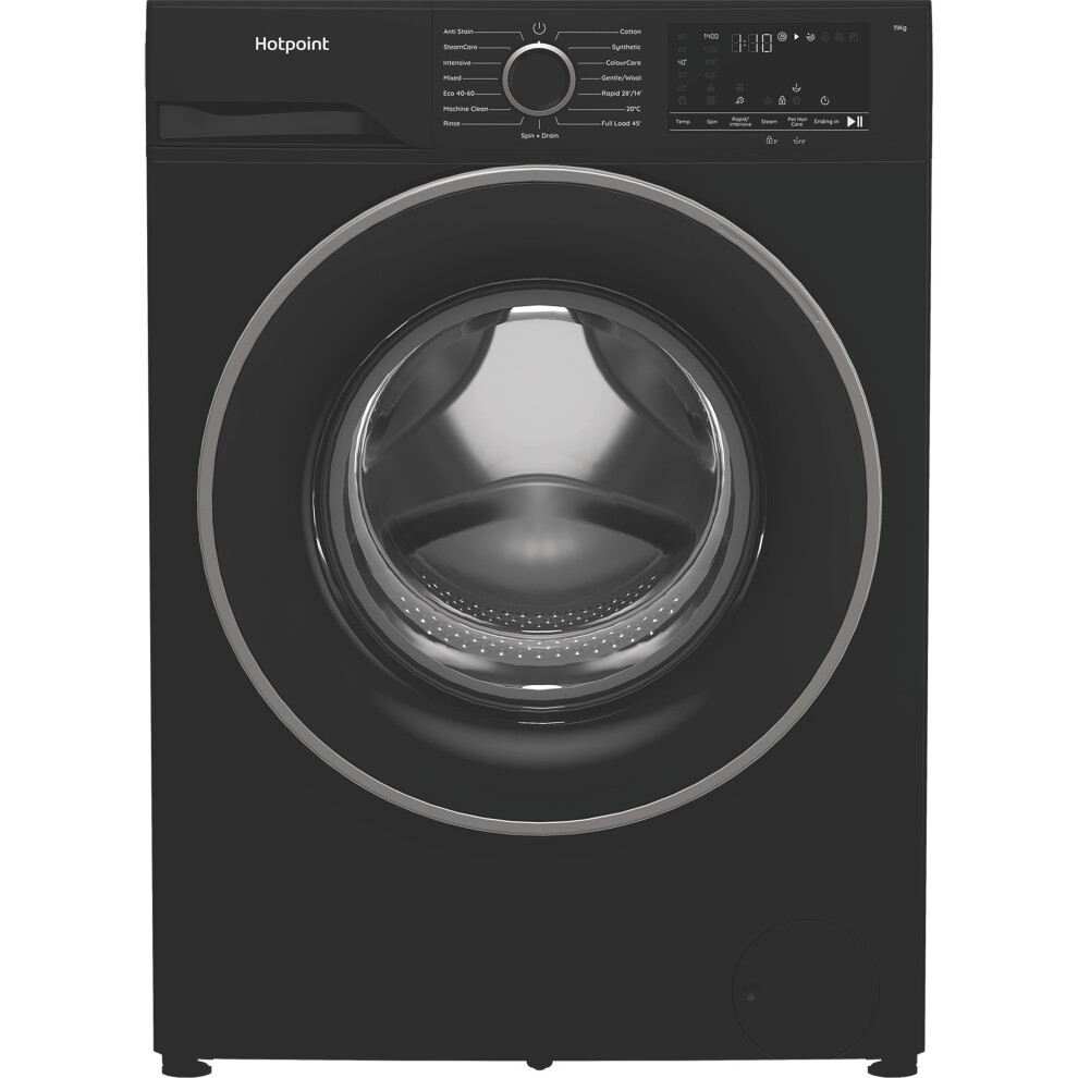 Hotpoint Anti Stain Hb113 Uk 11 Kg 1400 Spin Washing Machine - Black, Black - Image 2