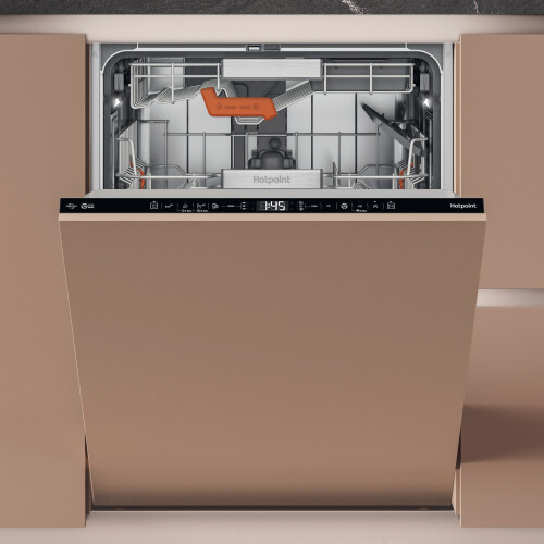 Hotpoint Hotpoint Hydroforce Fully Integrated Standard Dishwasher - Black Control Panel with Sliding Door Hinge Kit - B Rated