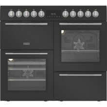 Hotpoint RH100CA21B 100cm wide Electric Range Cooker with Ceramic Hob - Black - A Rated