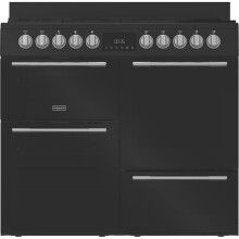 Hotpoint RH100FA21BB 100cm wide Dual Fuel Range Cooker with Gas Hob - Blackout - A Rated