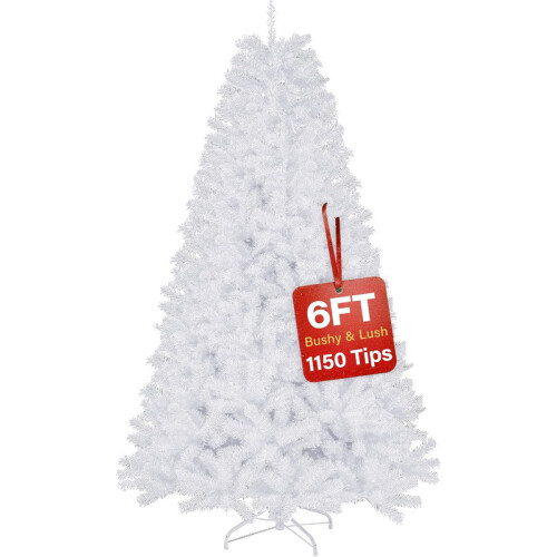 6FT Bushy Artificial Christmas Tree White