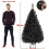 6FT Bushy Artificial Christmas Tree Black 2