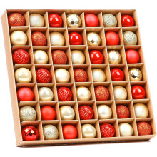 49 Piece 3cm Shatterproof Mini Baubles Red and Gold