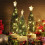 3 Pack Pre Lit Snowy Mini Trees Warm Light 1