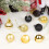 49 Piece 3cm Shatterproof Mini Baubles Black and Gold 2