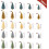 30 Piece Mini Frosted Bottle Brush Trees 4