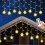 4m 96-LED Snowflake Curtain Lights Warm White 1