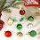 49 Piece 3cm Shatterproof Mini Baubles Green Silver 2