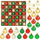 49 Piece 3cm Shatterproof Mini Baubles Green Silver 4