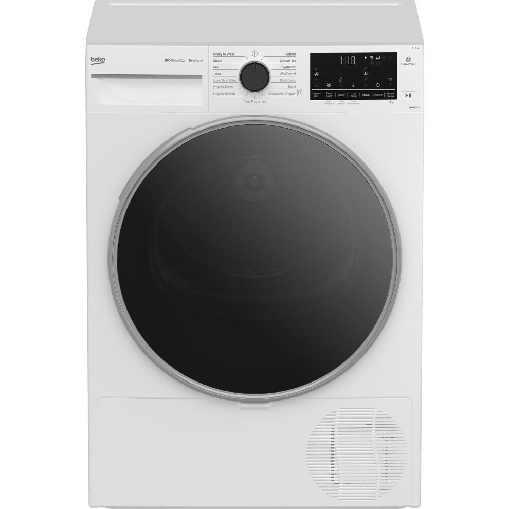 Beko B5T49251INW Wifi Connected 9Kg Heat Pump Tumble Dryer White B Rated White - Image 2