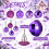 50 Piece Assorted Christmas Ornaments Purple 3
