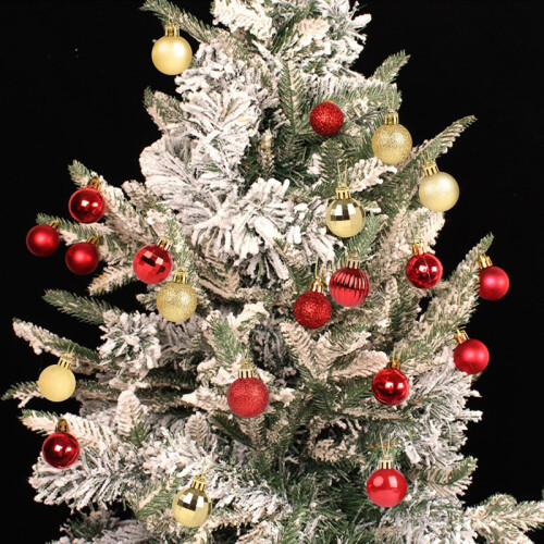 49 Piece 3cm Shatterproof Mini Baubles Red and Gold 2