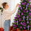 50 Piece Assorted Christmas Ornaments Purple 6