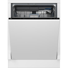 Beko PowerIntense Fully Integrated Standard Dishwasher - Silver with Fixed Door Hinge Kit - B Rated