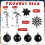 50 Piece Assorted Christmas Ornaments Black 2