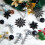 50 Piece Assorted Christmas Ornaments Black 5
