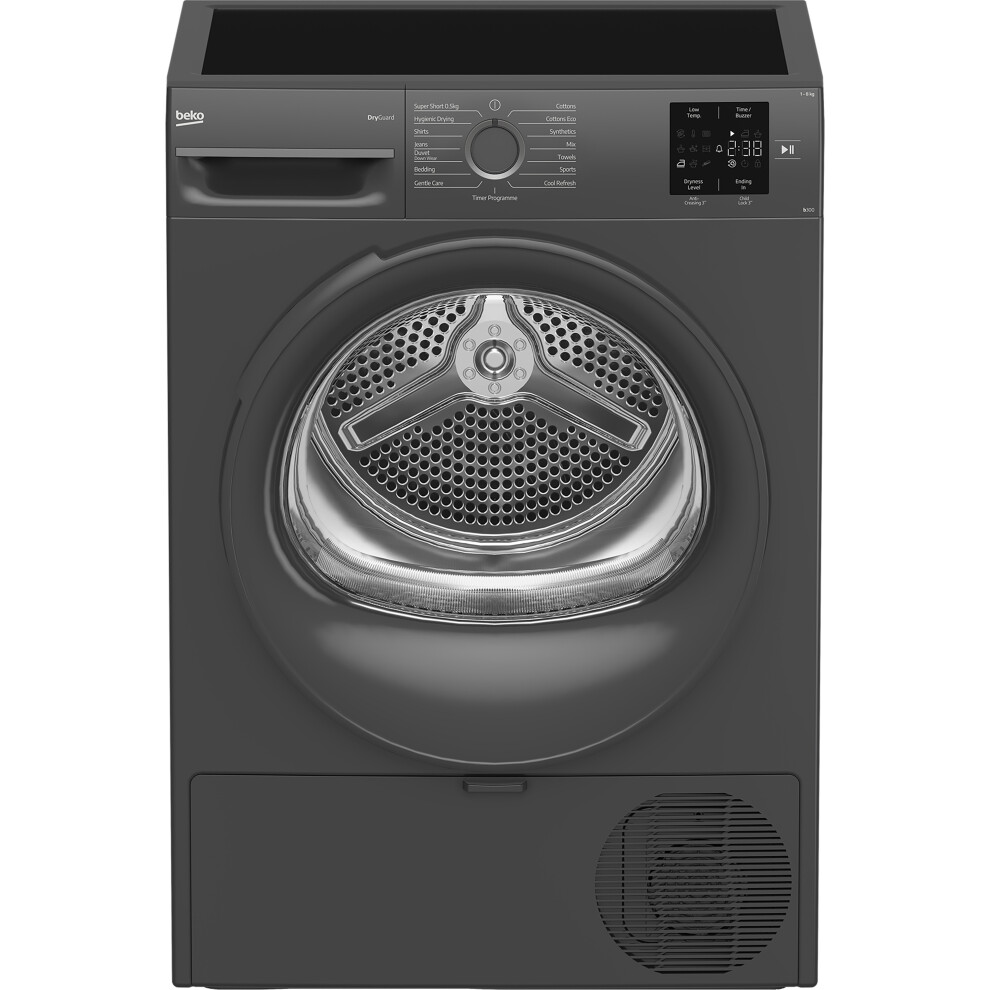 Beko 8Kg Heat Pump Tumble Dryer Anthracite  7188243730 - Image 3
