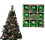 9 Piece Luxury 6cm Christmas Baubles Green 4