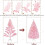 5FT Bushy Artificial Christmas Tree Pink 2