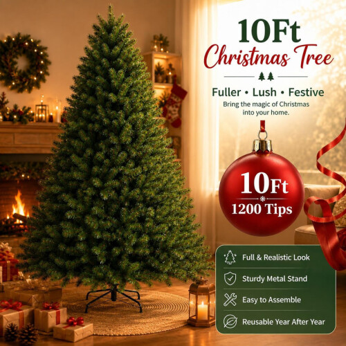 10FT Realistic Artificial Christmas Tree 2