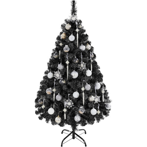 4FT Bushy Artificial Christmas Tree Black 2