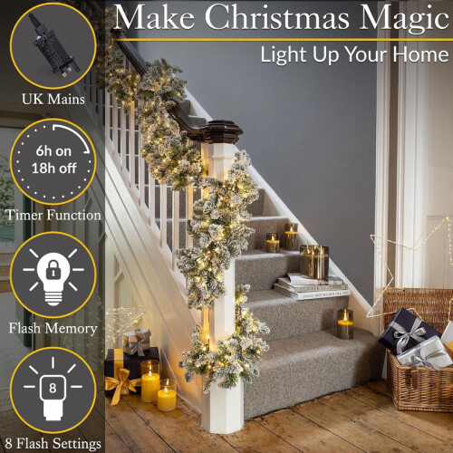 750 LED Multi Action String Lights Warm White 2
