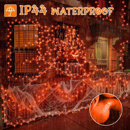 20m 200 LED Outdoor String Lights Orange 2
