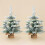 2 Pack 2FT Pre Lit Frosted Mini Trees 4