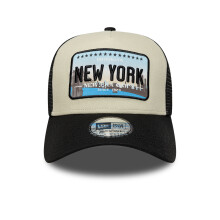 New York Licence Plate 9Forty A-Frame Trucker Snapback Cap