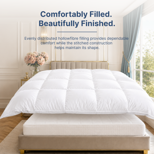 Super-King 4.5 Tog Duvet + 2 Pillows - Poly Cotton 2