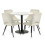 Luca 80cm Round Dining Table White 3
