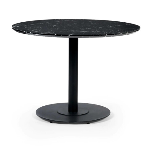 Luca 80cm Round Dining Table Black 1